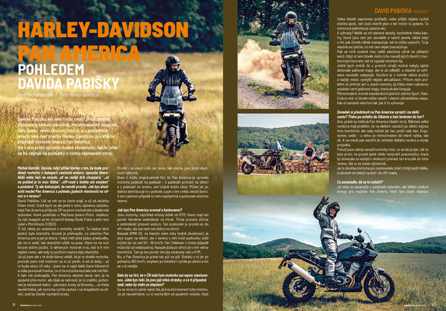 Harley-Davidson Pan America pohledem Davida Pabišky