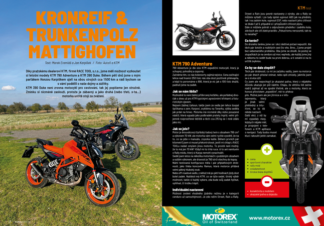 Test KTM 790 Adventure a KTM 390 Duke